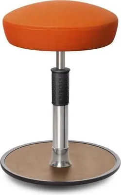Produktbild von Sitz- Stehhocker Free Regular Hutsitz kvadrat Remix Orange chrom /Natur.