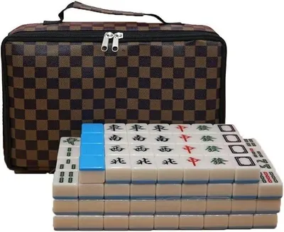 Imagen del producto de Mahjong: Juego chino de Mahjong. Set completo de Mahjong (44x33x22 mm). Juego fácil de entender