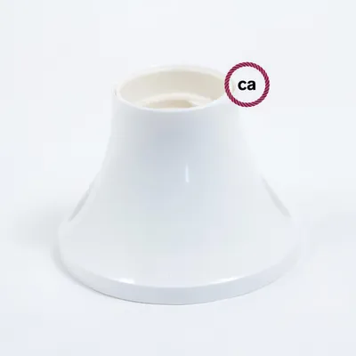 Immagine prodotto di Creative-Cables Portalampada 90░ E27 a Parete o soffitto in termoplastica - Bianco