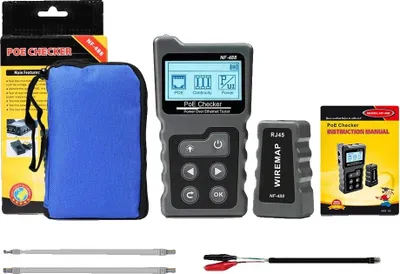 Obrázek produktu pro Tester síťových kabelů, test PoE, LCD displej, NF-488