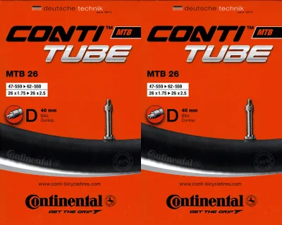 Produktbild von 2x Continental MTB 26 Schlauch 26 Zoll DV (47/62-559) DV 40mm
