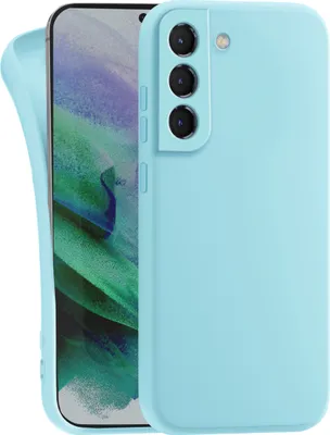 Produktbild von Hülle für Samsung Galaxy S21 FE - Handyhülle mit Kameraschutz Cover aus Silikon in Hellblau