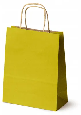 Produktbild von Allbag 50 Gelbe Papierbeutel 180x80x225mm für Geschenke