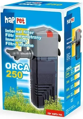 Produktbild von Happet Orca 250 Kompakt Innenfilter inkl. Aktivkohle box Filter Aquariumfilter Aquafilter
