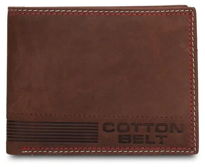 Image de Portefeuille pour hommes, en cuir véritable, noir avec des coutures rouges, design élégant, dimensions : 12,5 x 9,5 cm