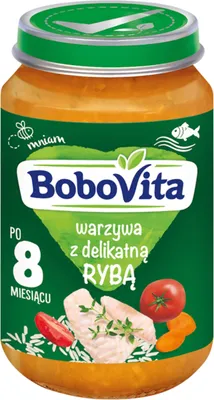 Zdjęcie produktu dla BoboVita Warzywa z delikatną rybą po 8 miesiącu 190 g