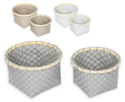 Korb-Set, mehrfarbig, 26 x 26 x 17 cm