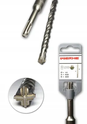 Immagine prodotto di WERHE SDS PLUS punta a croce per calcestruzzo 14x460 mm