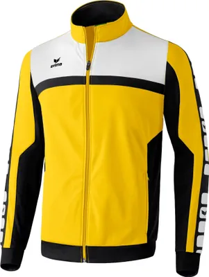 Produktbild von Erima CLASSIC 5-CUBES Polyesterjacke gelb/schwarz/weiß S