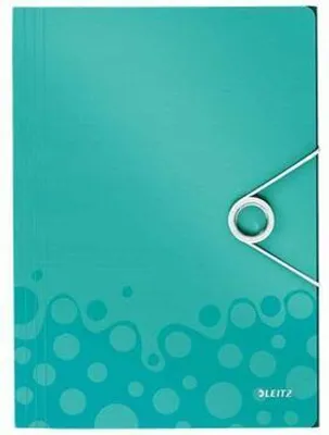 Produktbild von LEITZ Wow Eckspannermappe PP A4 Eisblau metallic