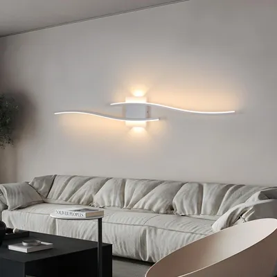LED-Wandlampe 27 W 89 cm Warmweiß 3000 K Acryl Aluminium