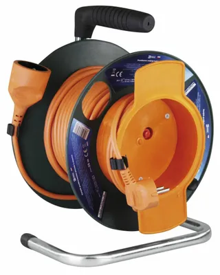 Obrázok produktu pre EMOS Predlžovací kábel na bubne 25 m / 1 zásuvka / červená / PVC / 230 V / 1,5 mm2, P19125