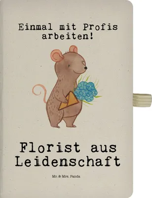 Produktbild von Mr. & Mrs. Panda notizbuch Florist Leidenschaft - Transparent - Geschenk, Tagebuch, Blumenlanden, Beruf, Spruch, Ausbildung, Journal, Skizzenbuch, Adressbuch, Kladde