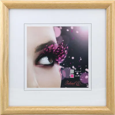 Produktbild von HR-22 Bilderrahmen Holz Rahmen quadratisch Fotorahmen Collage Wanddeko Poster - Farbe: Natur | Format: 20x20