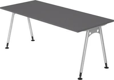 Produktbild von bümö Schreibtisch Serie-A - Nachbildung: Graphit, Größe:  180 x 80 cm