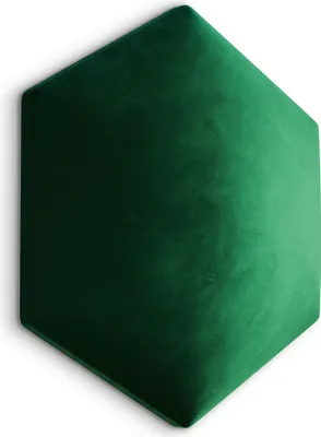 Obrázek produktu pro Muralo čalouněný panel HEXAGON čalounění stěn polštář na postel čelo postele stěnový panel Magic Velvet láhev zelená 2225 35cm x 40cm