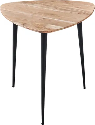 Produktbild von Beistelltisch Akazie 60 x 60 cm natur schwarz ELSA