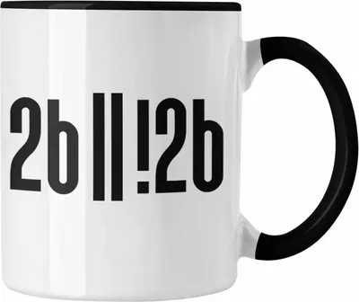 Produktbild von Trendation - Sein Oder Nicht Sein Tasse Geschenk Spruch für Informatiker Programmierer Geschenkidee (Schwarz)