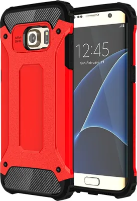 Produktbild von Mobigear Outdoor  Samsung Galaxy S7 Edge Hülle Hardcase Backcover Stoßfest - Rot