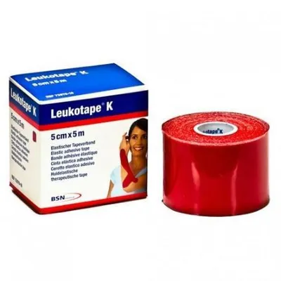 Obrázok produktu pre Leukotape K Lepiaca elastická bandáž červená 5 cm X 5 M Bsn Medical