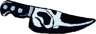 Obrázek produktu pro Skull Knife Carpet Horror Scary Scream Bedside Rug Wear Resistant Cashmere Home Welcome Decor 50.8CM