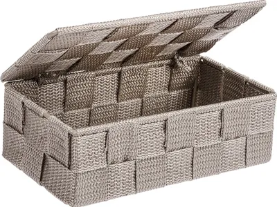 Zdjęcie produktu dla Kosz do przechowywania z pokrywą Adria Taupe Mini
