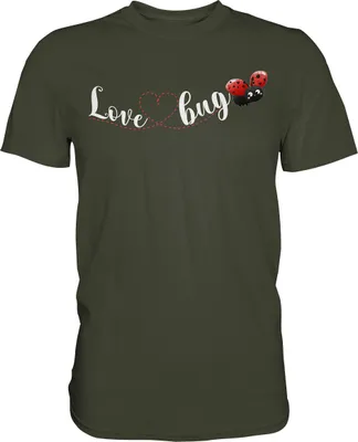 Produktbild von Marienkäfer Love Bug Insekten T-Shirt – Urban Khaki / M