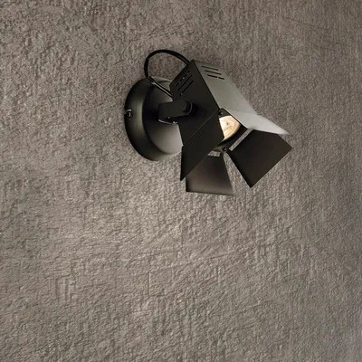 Produktbild von BRILLIANT schwarzer LED Wandstrahler mit warmweißem Licht MOVIE | Wandspot mit schwenkbarem Kopf | Leuchtmittel inklusive und wechselbar | Metall