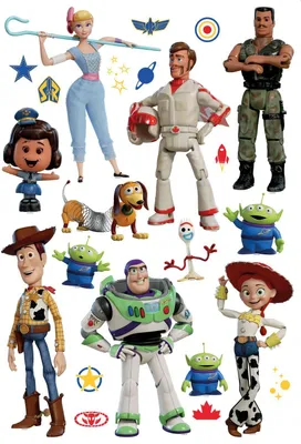 Produktbild von Disney Wandtattoo Toy Story Weiß, Grün und Blau - 600120 - 42,5 x 65 cm