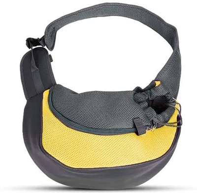 Productafbeelding van Unyqoos® Draagtas voor huisdieren tot 5 kg – Ademende transporttas van Oxford-stof met gaas, veiligheidshaak en verstelbare schouderband, wasbaar