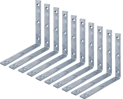 Produktbild von Alberts 848064 Balkenwinkel, galvanisch verzinkt, dickschichtpassiviert, 160 x 240 x 50 mm, 10er Set
