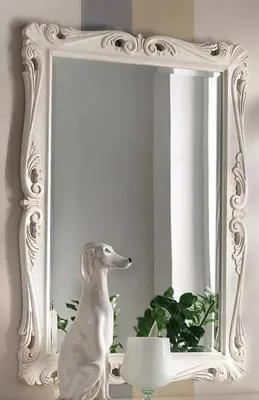 Produktbild von Casa Padrino Luxus Barock Spiegel Weiß - Rechteckiger Wandspiegel im Barockstil - Prunkvolle Barock Möbel - Luxus Qualität -  Italy