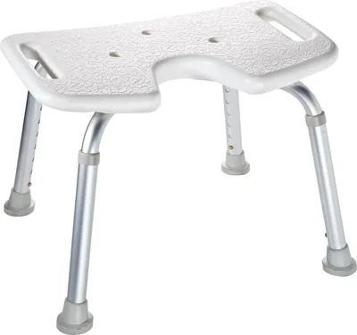 Produktbild von Ridder Bad-Hocker Sam, höhenverstellbar, mit Hygieneausschnitt  weiß A0050501