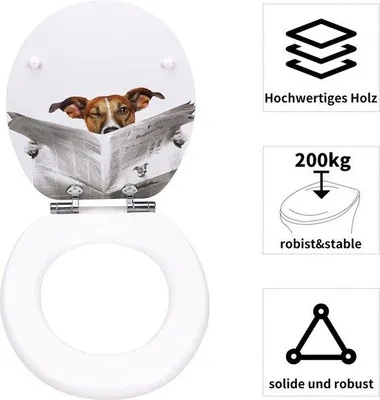 Produktbild von Famanu WC-Sitz Duroplast mit langsamer Schließmechanik - 43,5 x 37,5 cm
