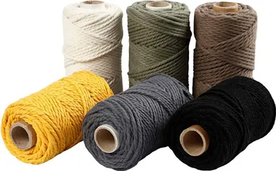 Produktbild von Creativ Company Makramee Garn Multicolor 6x198m recycelte Baumwolle