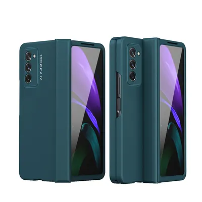 Image de Galaxy Z Fold2 5G Case, protection de la charnière, PC dur avec verre de protection, étui complet pour Samsung Galaxy Z Fold 2 5G vert