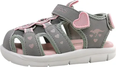 Image de KangaRoos K-Mini Vapor : Sandales d'été pour filles, modèle sandale, couleur grise, chaussures de loisirs