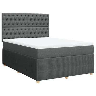 Produktbild von Boxspringbett mit Matratze Dunkelgrau 160x200 cm Stoff