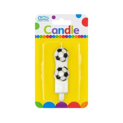 Produktbild von Geburtstagskerzen - Fußball doppelt - 1 Stück / 7,5 cm Godan