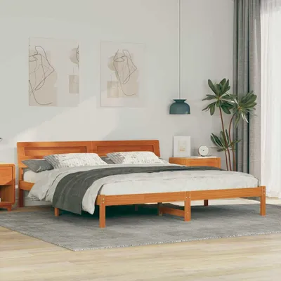 Produktbild von Möbel Bettgestell Braun 200 x 200 cm Massivholz - Klassische Betten 3385744