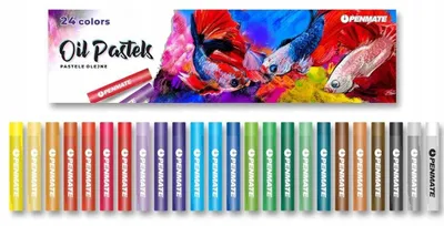 Produktbild von Penmate Ölpastelle Rundes Set 24 Farben Pastellkreiden