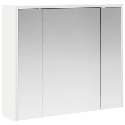 Image de Armoire de toilette avec miroir vidaXL, blanche, 73,5 x 16 x 62,5 cm, aggloméré