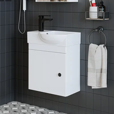 Produktbild von Roomart PUNTO Badmöbel-Set 2-teilig 46.5 cm breit, Weiß