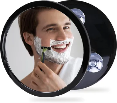 Obrázok produktu pre Zrkadlo do sprchy bez hmly, Anti-zahmlievacie, 3 odnímateľné prísavky, nerozbitné, do kúpeľne