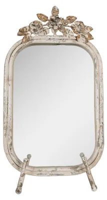 Produktbild von Clayre & Eef Tischspiegel 25x6x48 cm Beige Metall