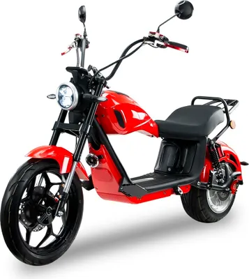 Obrázek produktu pro Elektrický skútr BILI COCO BIG CHOPPER 3000 W, 60V 25Ah lithiová baterie, 45 km/h, s alarmem a Bluetooth, červený