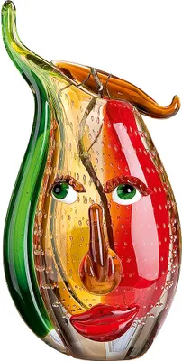 Produktbild von Casablanca by Gilde Glasart Design-Vase Musetto durchgefärbt, handgearbeitet H. 31 cm,39997