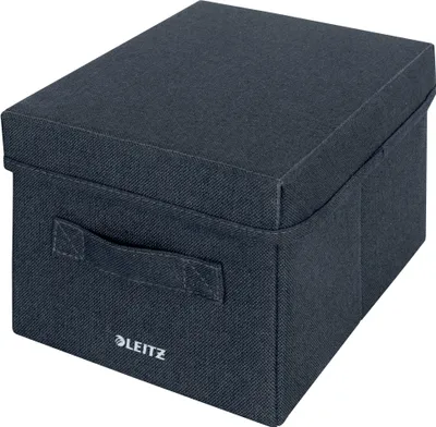 Image de Leitz 6146-00-89 6146 Boîte de rangement en tissu - gris velours, petite, tissu, 2 pièces