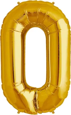 Produktbild von Goldener Folienballon 70 cm mit selbstschließendem Ventil für Luft und Helium