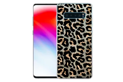 Produktbild von MuchoWow® Handyhülle Schutzhülle Hülle für Samsung Galaxy S10 Plus Tiermuster - Panther - Braun Silikon Softcase Handy Hülle - Schutzhülle